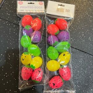 New Lot of 20 Fruit Plastic Fillable Easter eggs strawberry eggplant pineapple